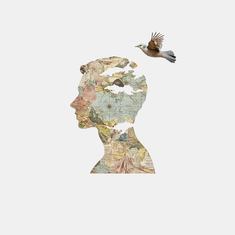 Imaginative Journey: A Silhouette Mapped with Wanderlust Male Tank Top