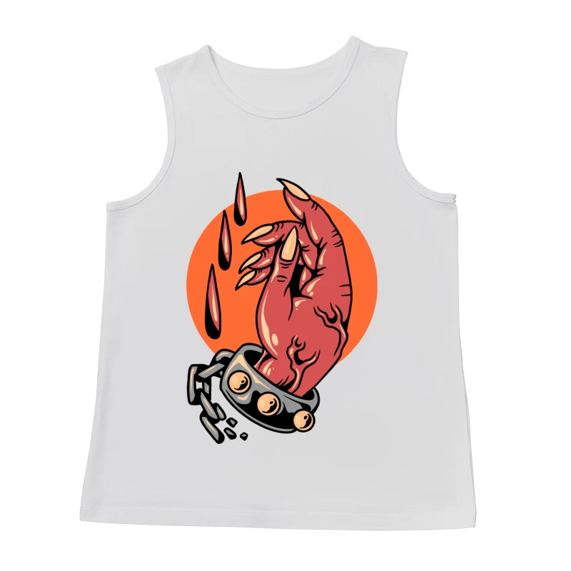 Gory Hand Breaking Free from Chains Male Tank Top