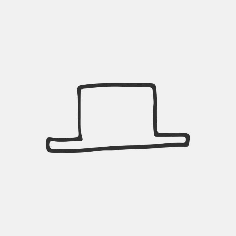 Silhouette de Chapeau Minimaliste Homme Débardeur