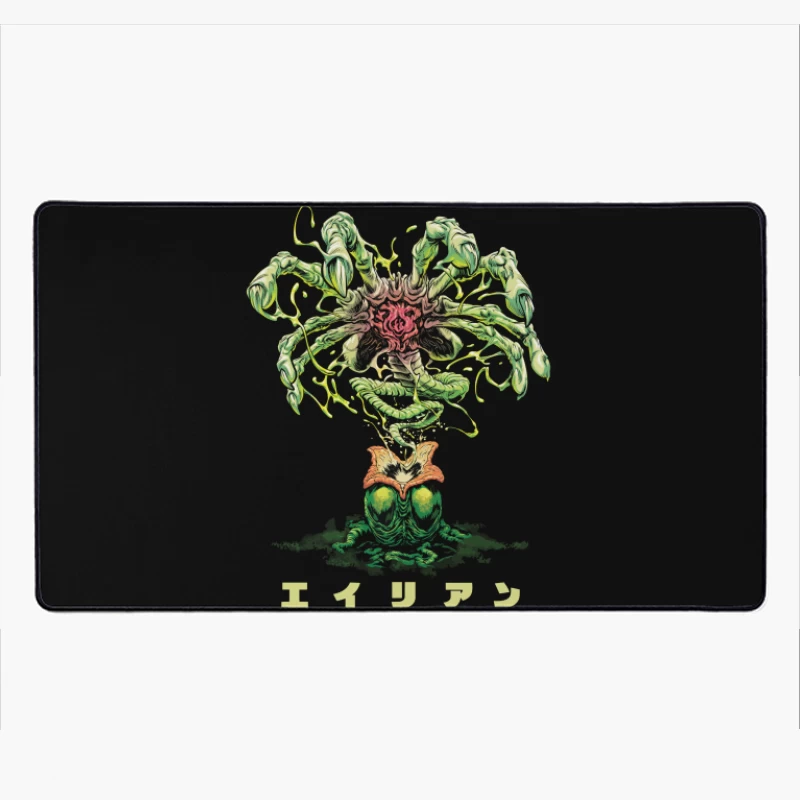 Alien Creature Illustration Desk Mat