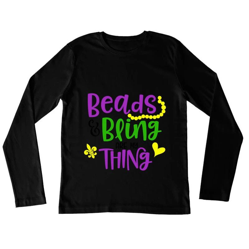 Perles et strass Femme Manches Longues T-Shirt