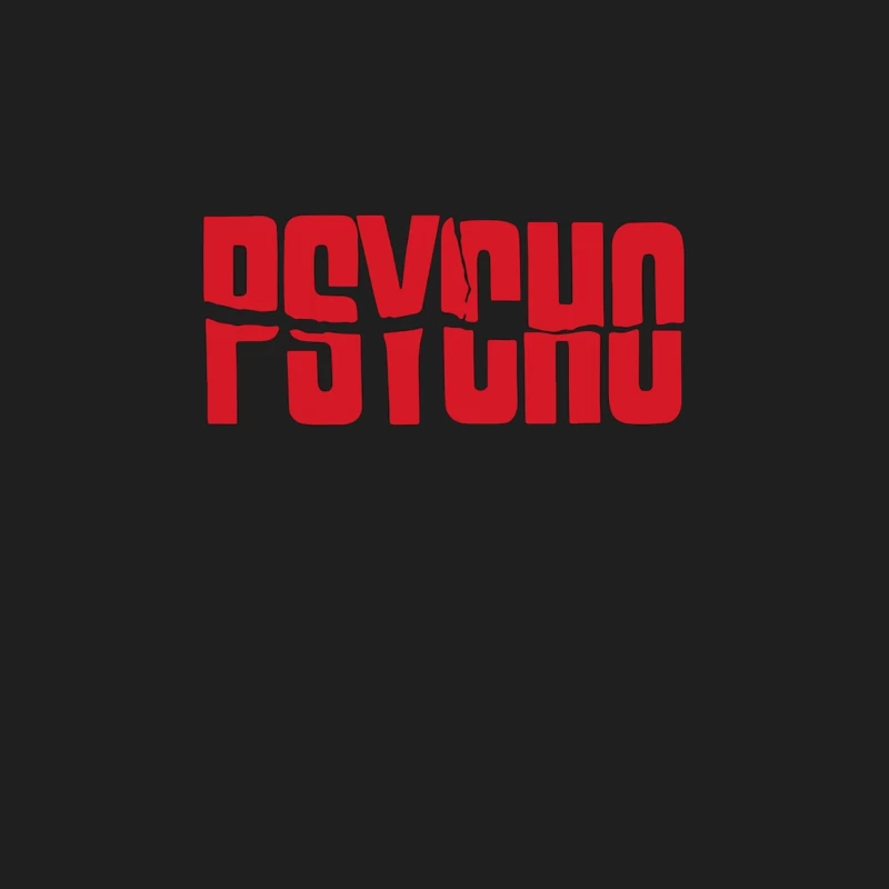 Red Typography Logo of Classic Horror Film "Psycho" Male Tank Top