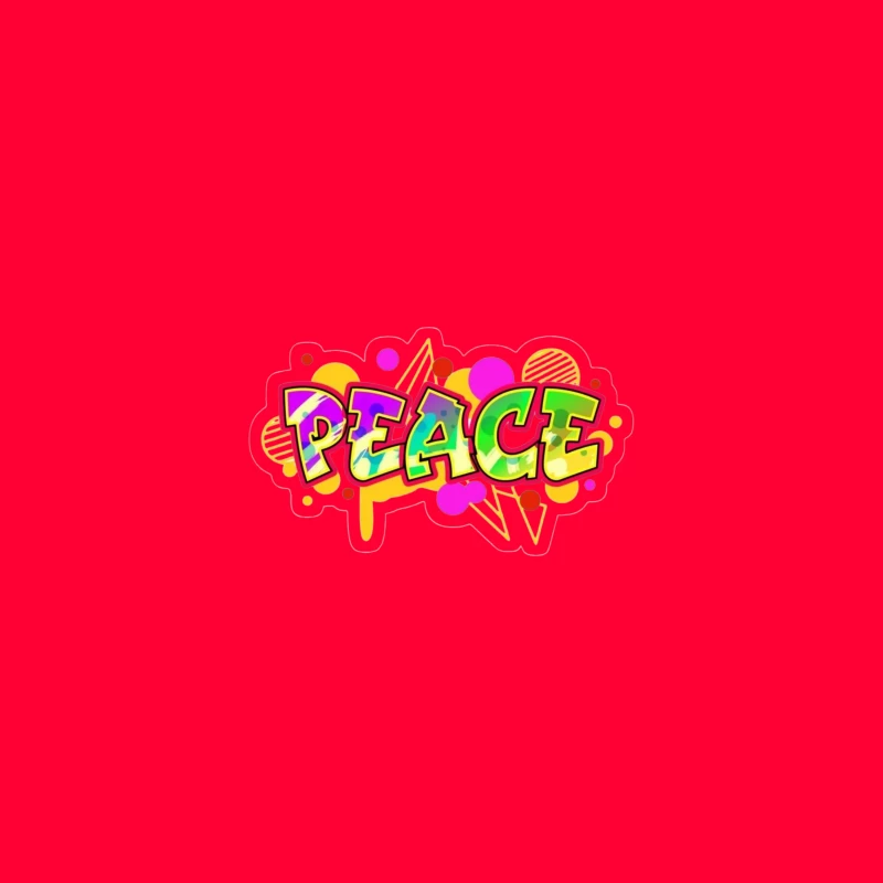 Colorful Peace Graffiti Design iPhone Case
