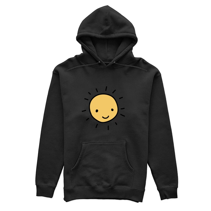Soleil souriant dessiné à la main Femme Sweat à capuche