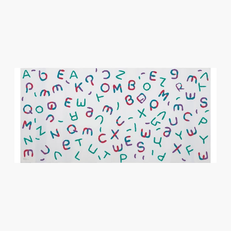 Colorful Random Alphabet Pattern Coffee Mug
