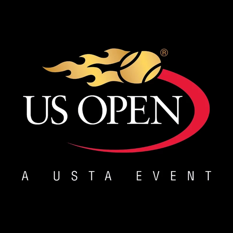 US Open Tennis Championship Tournament Logo Design Tapestry