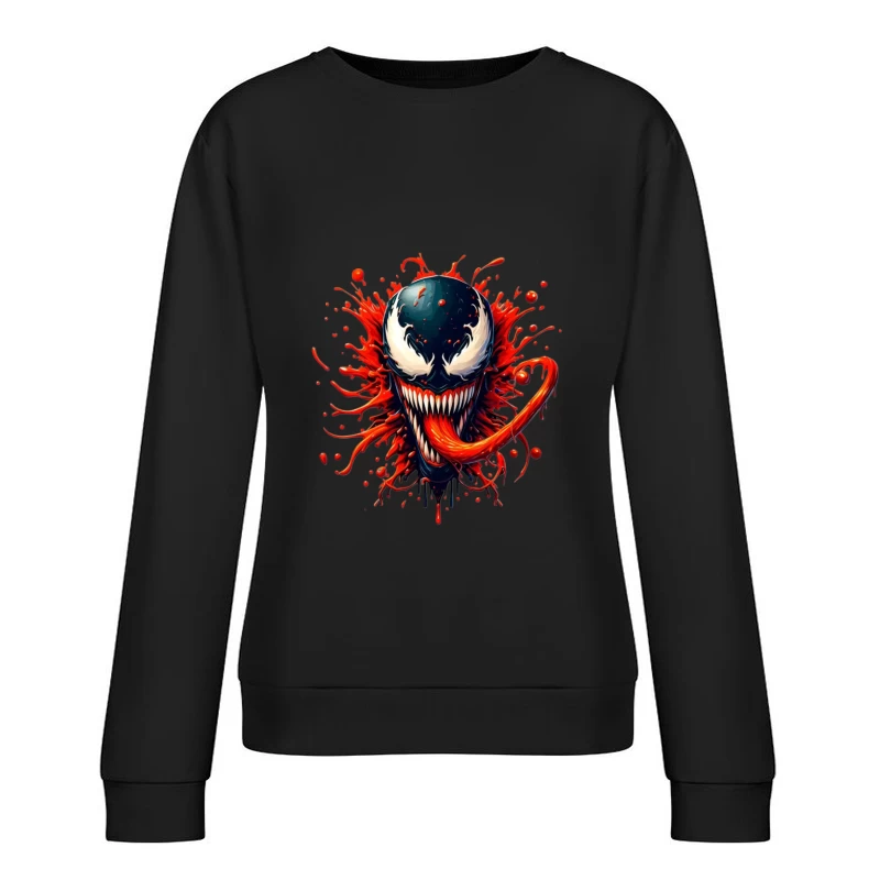 Venom Artwork Female Pullover Sweatshirt