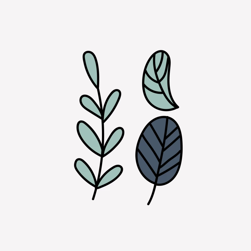 Illustration de feuilles décoratives Femme T-Shirt