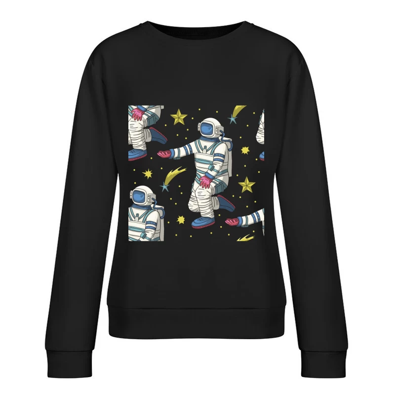 Weltraum Astronauten Muster Damen Pullover Sweatshirt