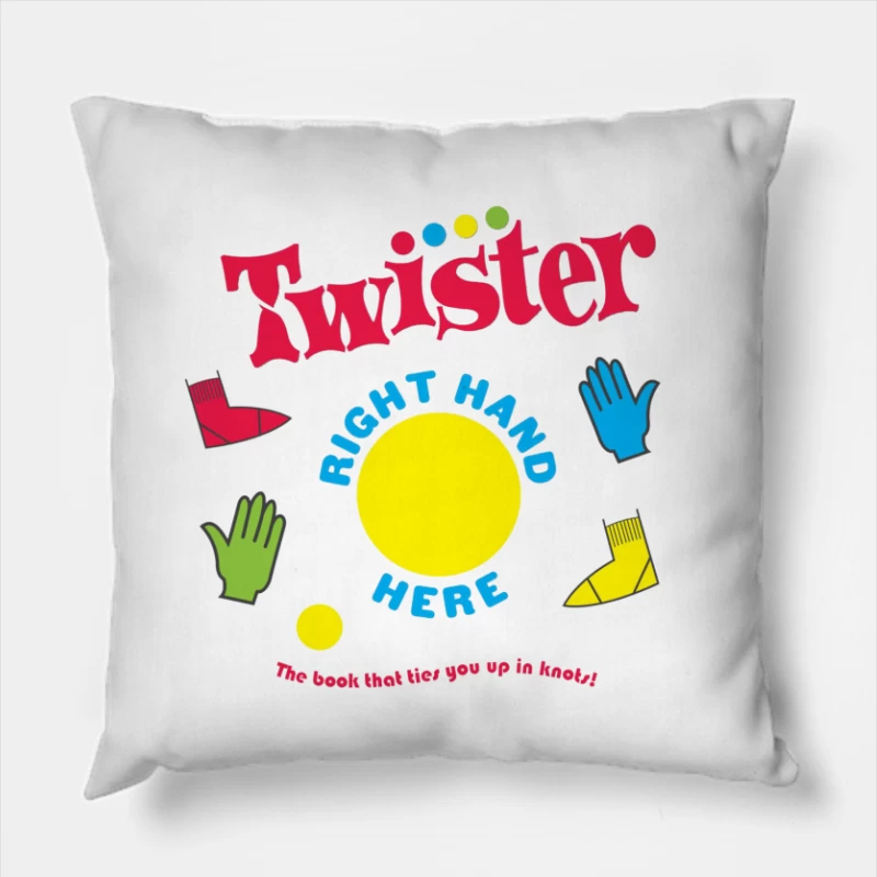 Twister Lets Play Game Throw Pillow