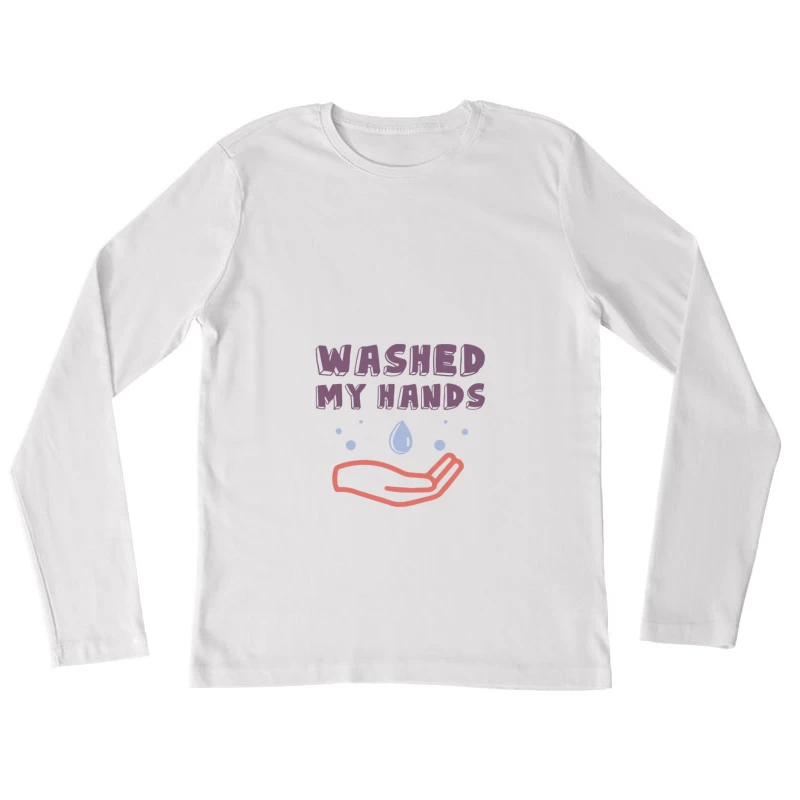 Illustration sur le lavage des mains Femme Manches Longues T-Shirt