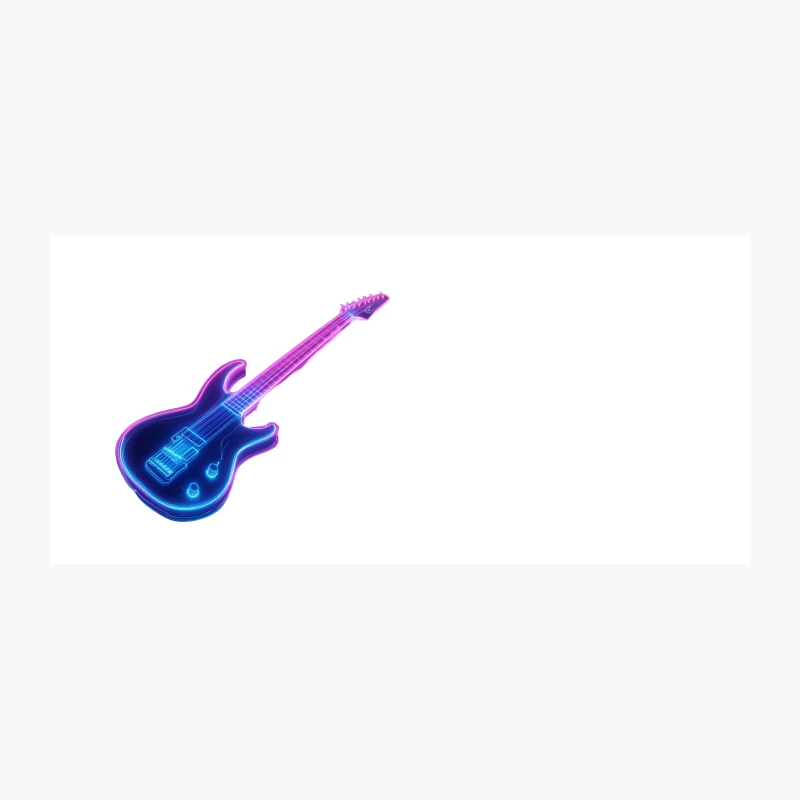 Neon Purple and Blue Electric Guitar Coffee Mug
