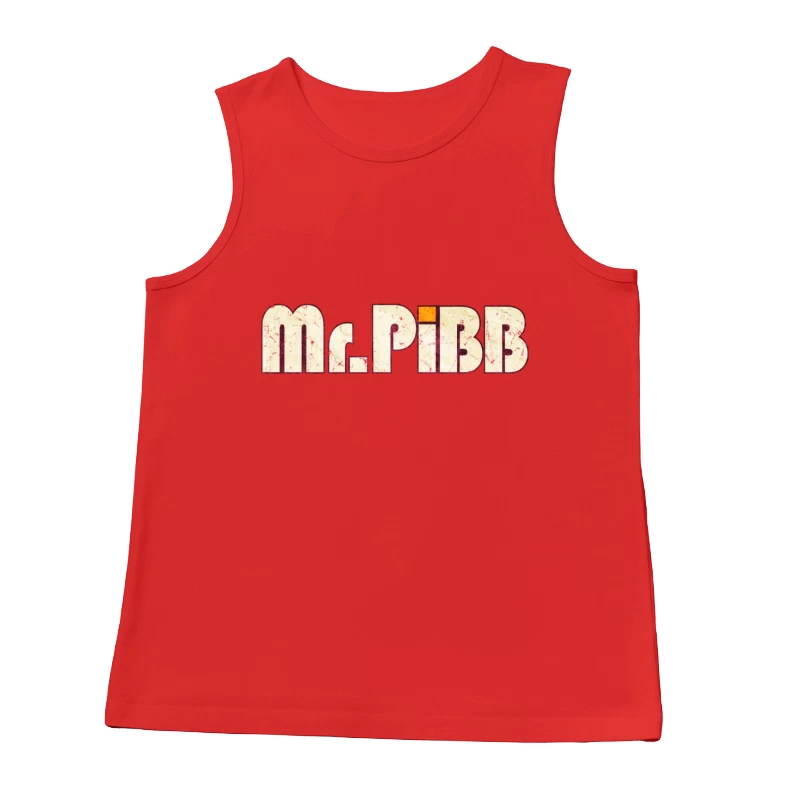 Retro Mr Pibb Soda Typography with Distressed Effect Male Tank Top