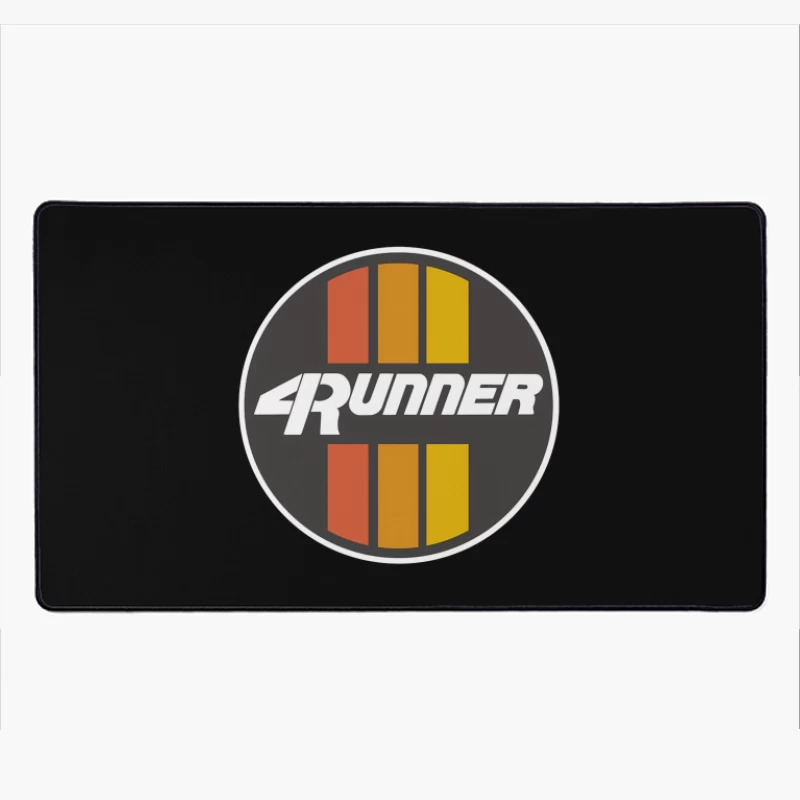 Retro-Style 4Runner Logo with Orange-Yellow Racing Stripes Desk Mat