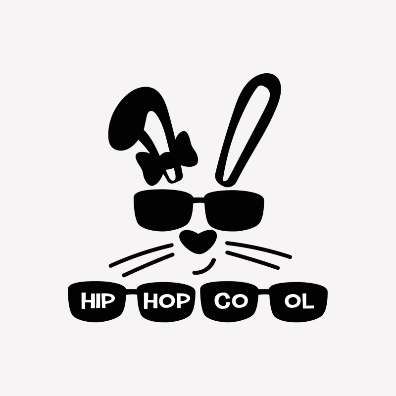 Design de lapin avec lunettes et texte Femme T-Shirt