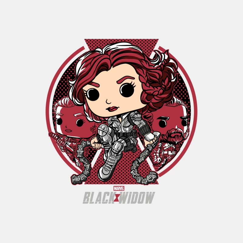 Marvel Black Widow Character Art Male Tank Top