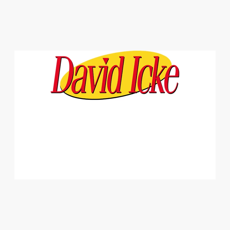 David Icke  90s Style Seinfeld Logo Travel Mug