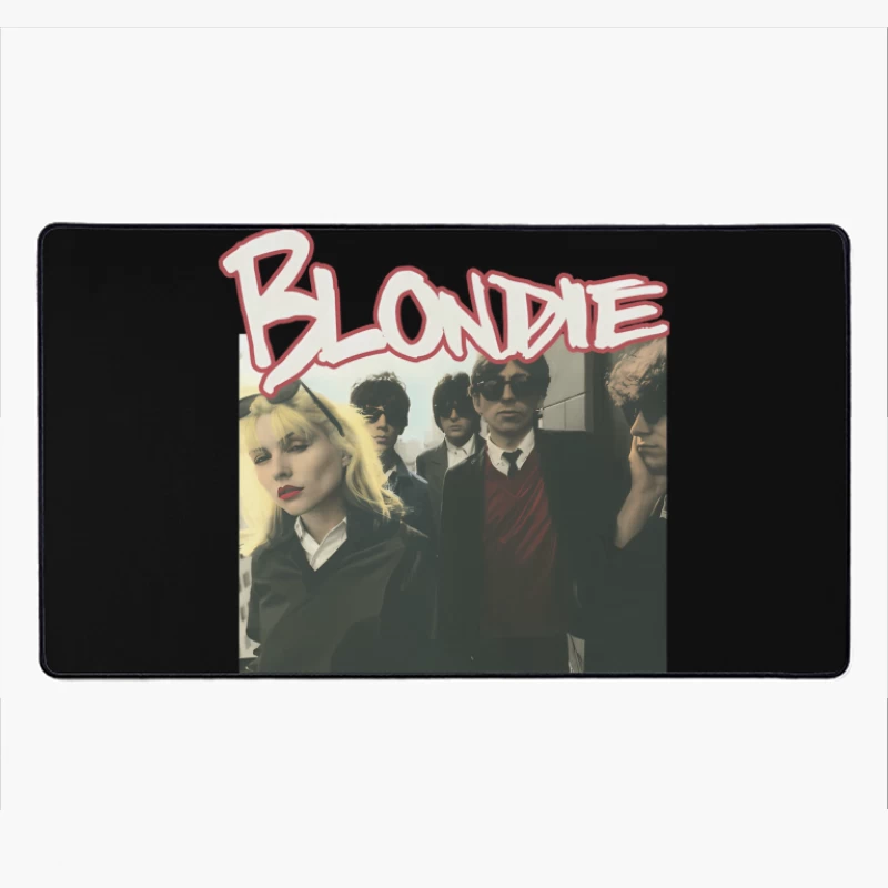 Vintage Blondie Band Album Cover from the 1970s New Wave Era Desk Mat