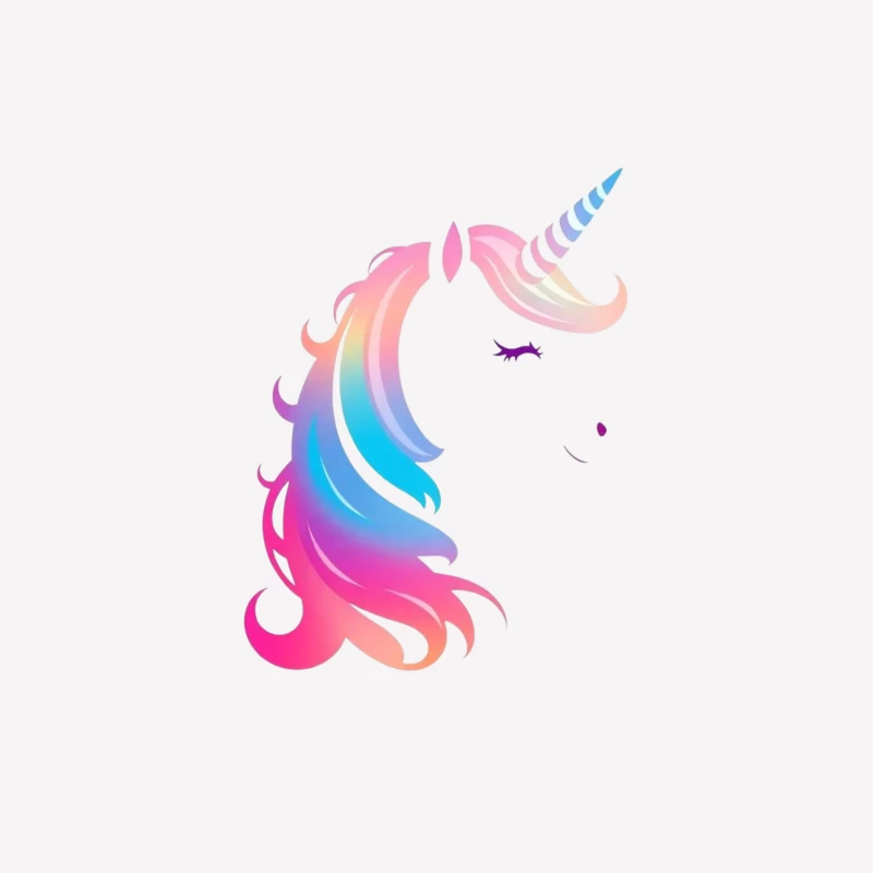 Rainbow Pastel Unicorn Silhouette Male T-Shirt