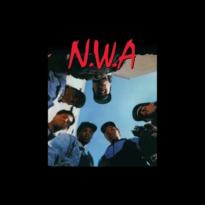 N.W.A Group Circle Low-Angle Photo Against Blue Sky Tapestry