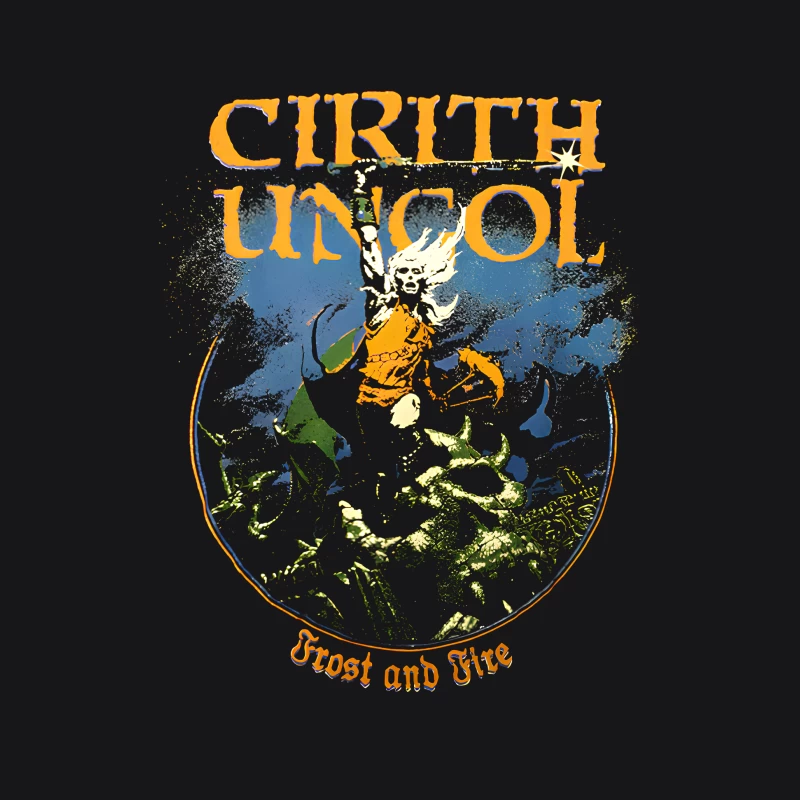 Cirith Ungol Frost and Fire Vintage Male Pullover Hoodie