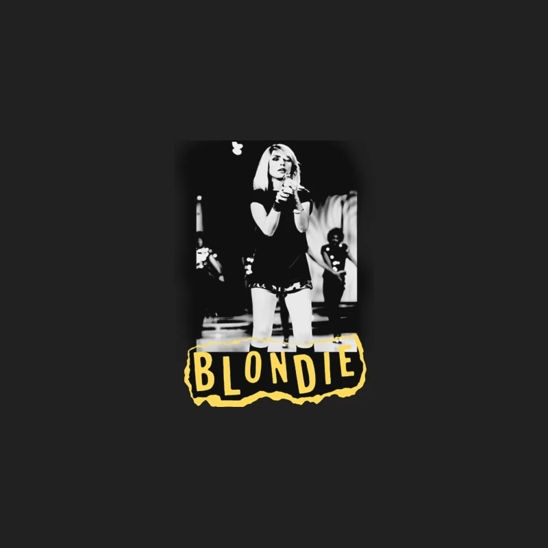 Iconic Blondie Concert Performance in Black and White, 1970s Bucket Hat