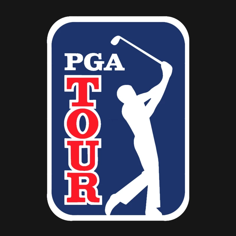 Official PGA Tour Professional Golf Logo with Silhouetted Golfer Female Long Sleeve T-Shirt