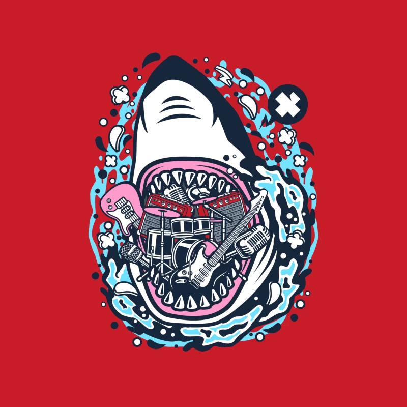 Requin musical fusion Homme Sweat à capuche