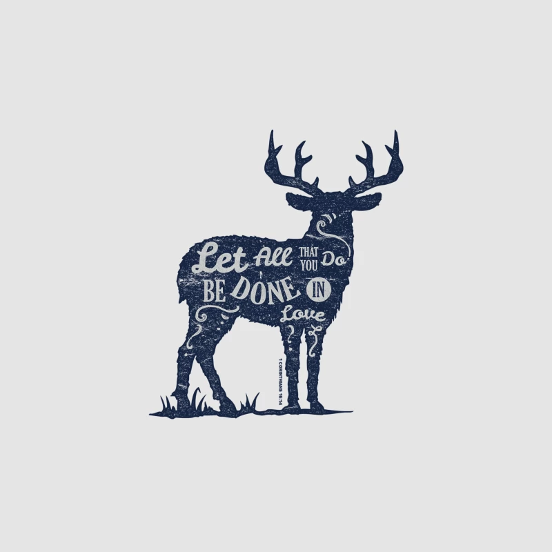 Motif de cerf avec citation inspirante Homme Sweat à capuche