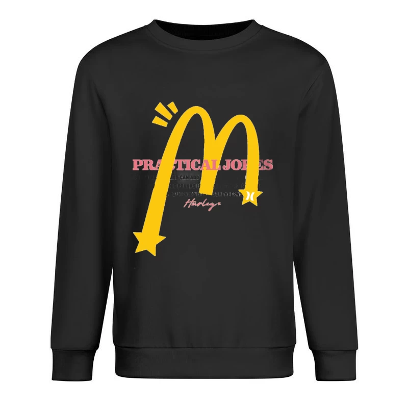 Praktische Streiche Design mit gelbem Stern Herren Pullover Sweatshirt