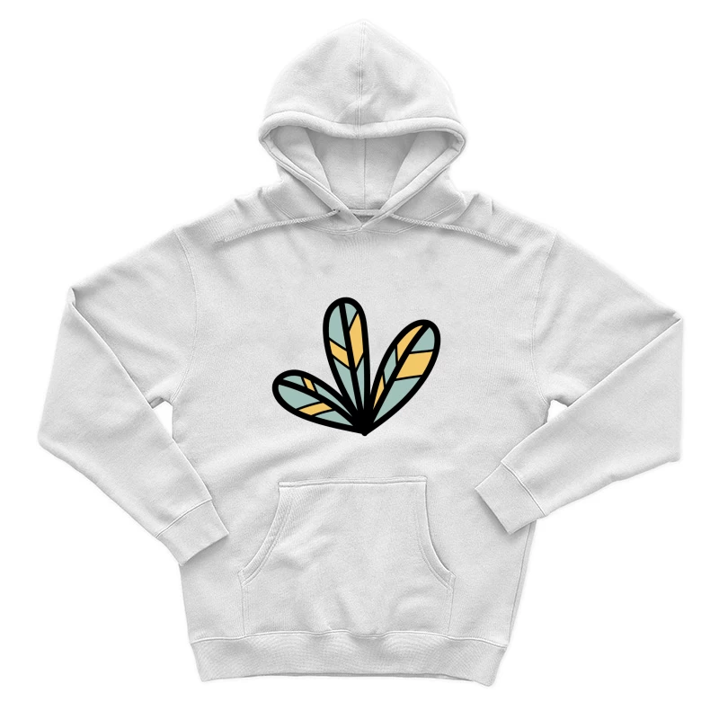 Motif géométrique de feuilles colorées Homme Sweat à capuche
