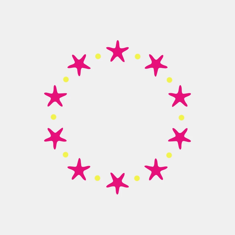 Cercle de étoiles roses avec points jaunes Homme Débardeur
