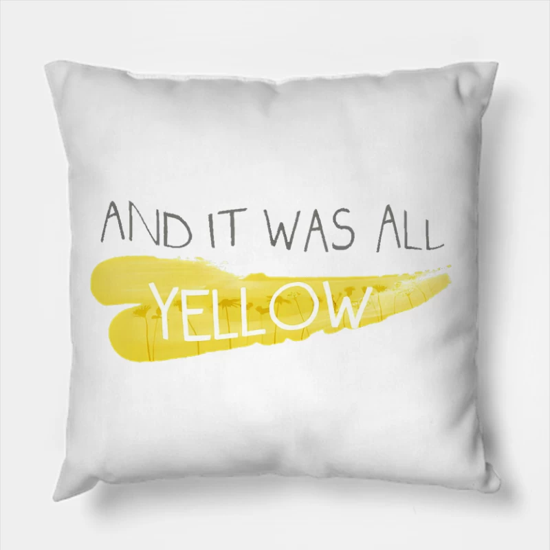 Coldplay Lyrics Yellow Throw Pillow