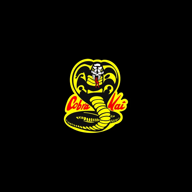 Cobra Kai Martial Arts Dojo Logo with Strike-Ready Snake Coffee Mug