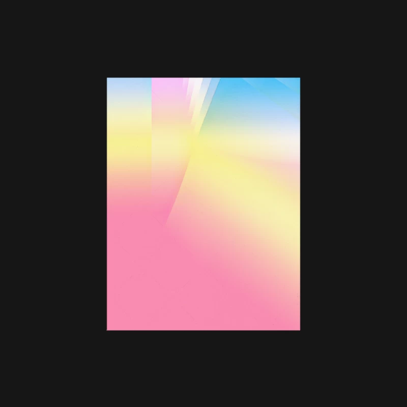Aesthetic Rainbow Fade Original Abstract Wall Art Female Long Sleeve T-Shirt