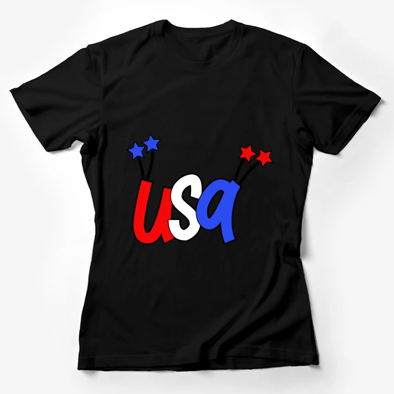 Design USA patriotique coloré Femme T-Shirt