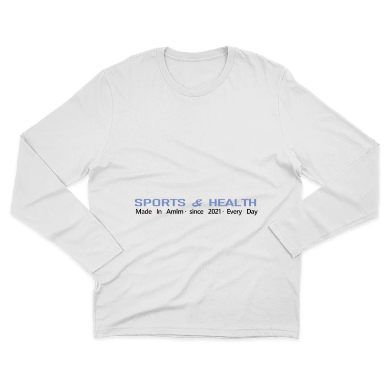 Sport und Gesundheit Logo Herren Langarm T-Shirt