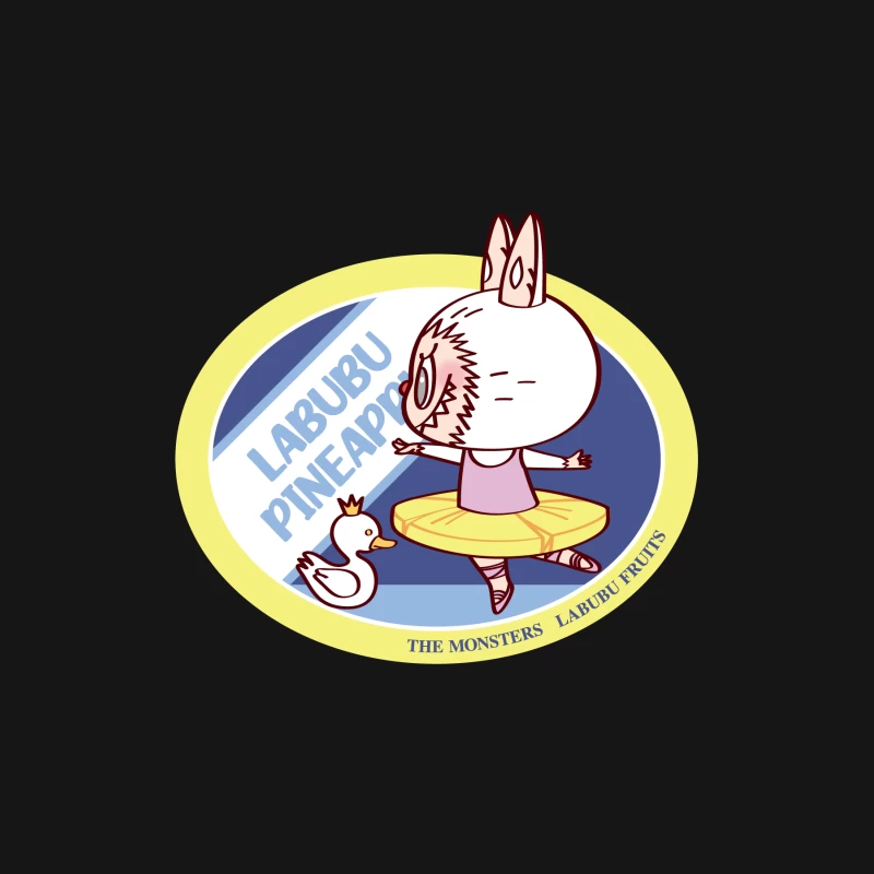 Labubu mit Krone und Ente Herren T-Shirt