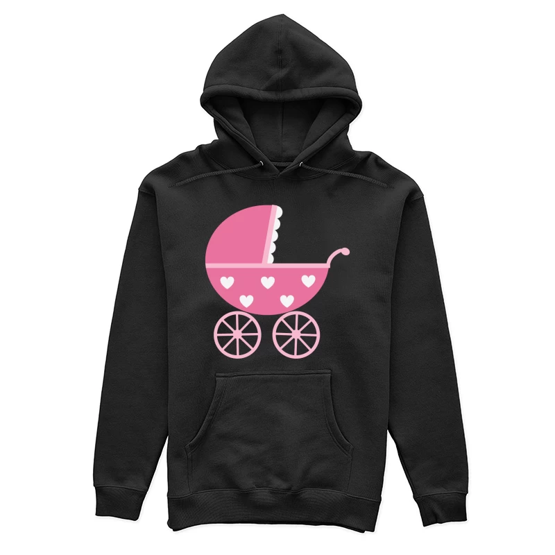 Landau rose avec coeurs blancs Femme Sweat à capuche