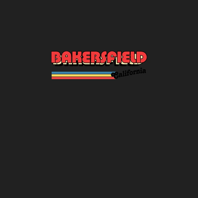 Bakersfield, CA  Retro Typography Design Bucket Hat