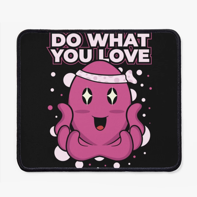 Playful Octopus Motivational Art Mouse Pad