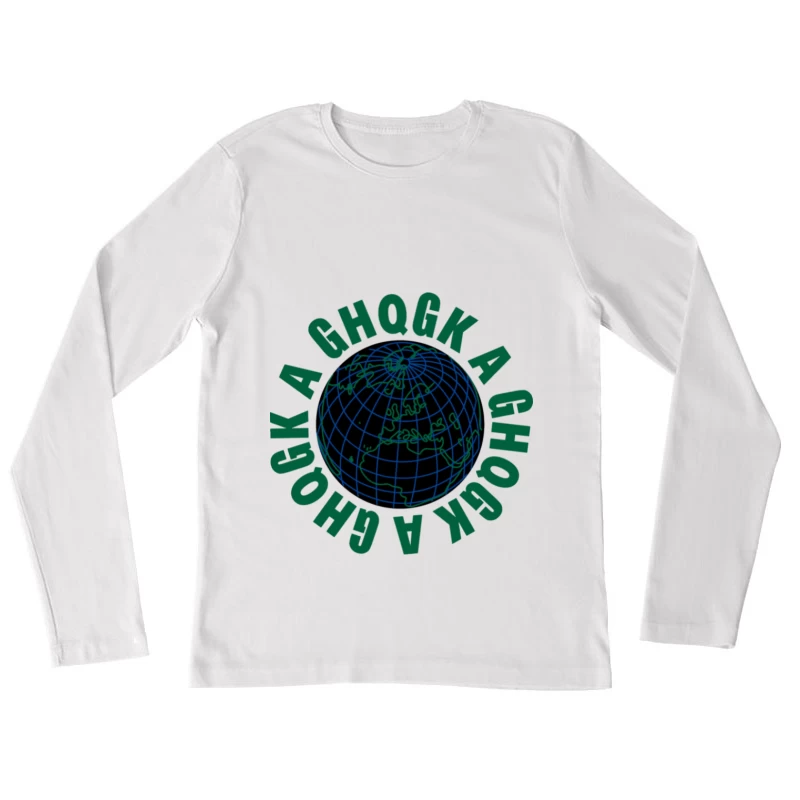 Globale Buchstabenwelt Damen Langarm T-Shirt