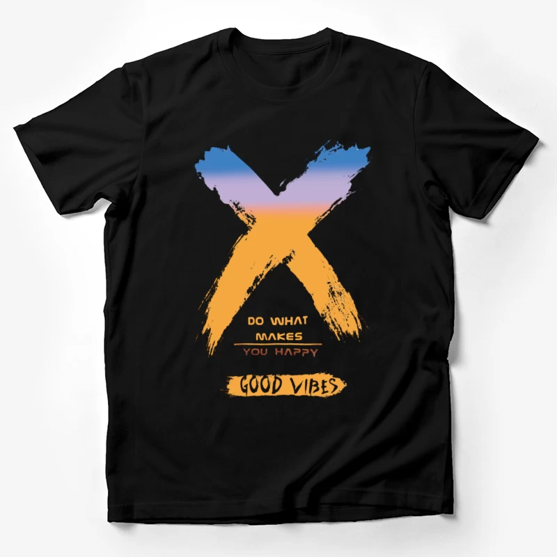 Glückliches Leben mit positiver Einstellung Herren T-Shirt