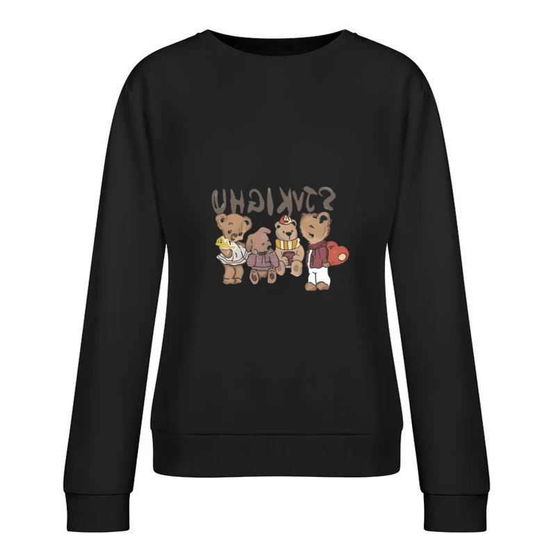 Amis ours en tenues variées Femme Sweat-shirt à enfiler