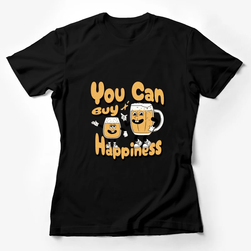 Illustration de Bière et Bonheur Femme T-Shirt