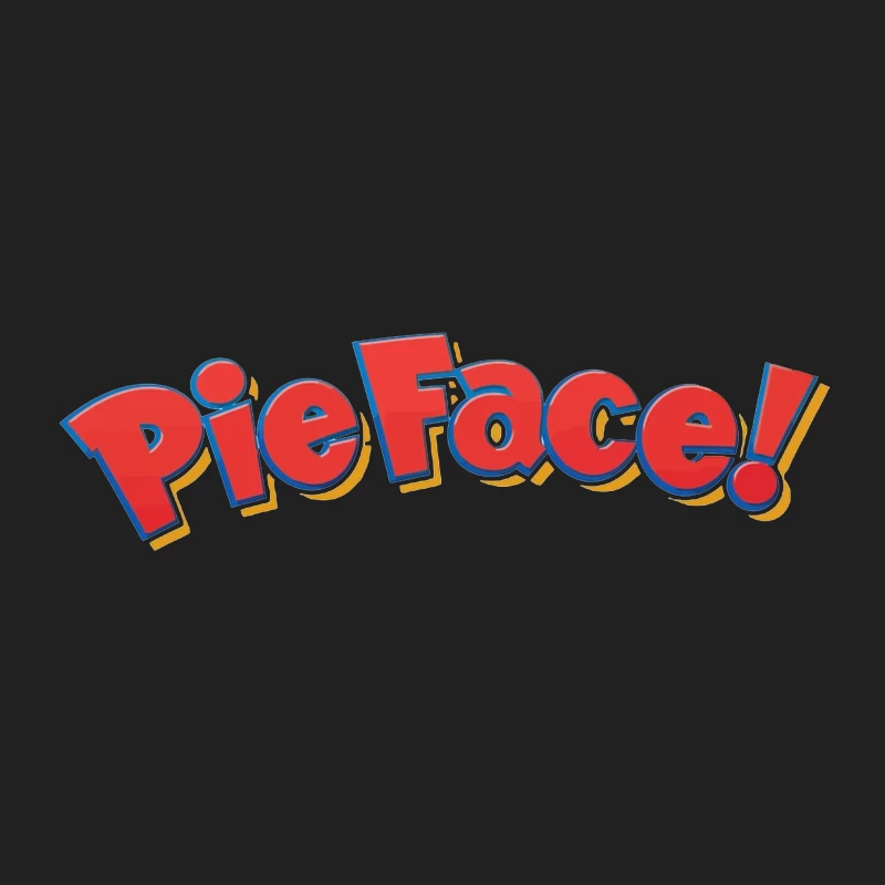 Pie Face Classic Game Logo in Red Cartoon Letters Bucket Hat