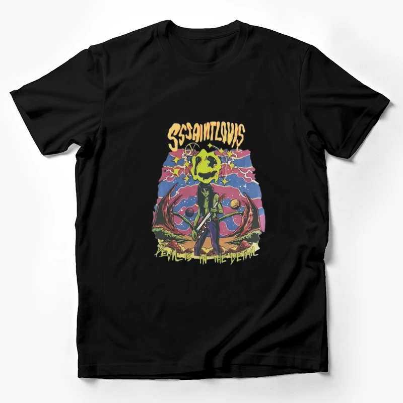 Psychedelischer Weltraumrocker Herren T-Shirt