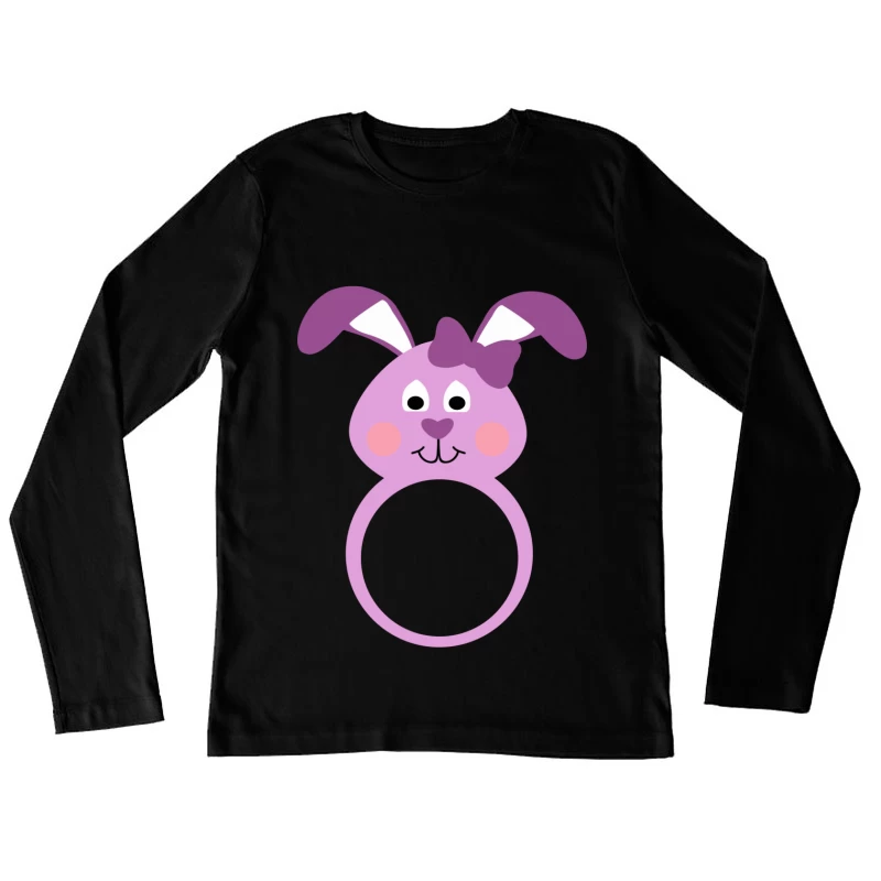 Anneau de lapin mignon violet Femme Manches Longues T-Shirt