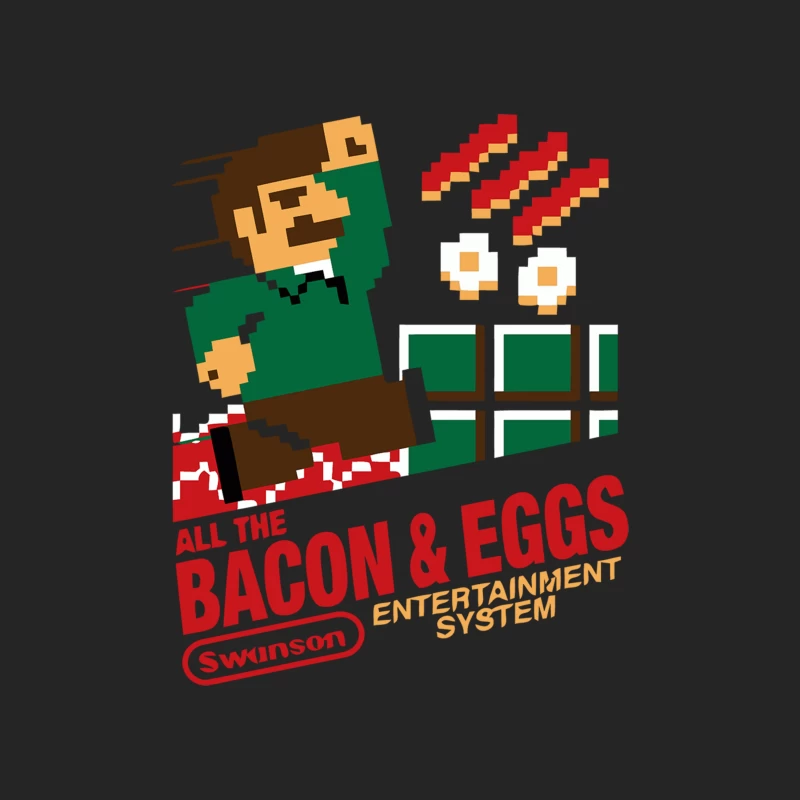 Retro Gaming Parody: All the Bacon & Eggs Entertainment System Female Pullover Sweatshirt