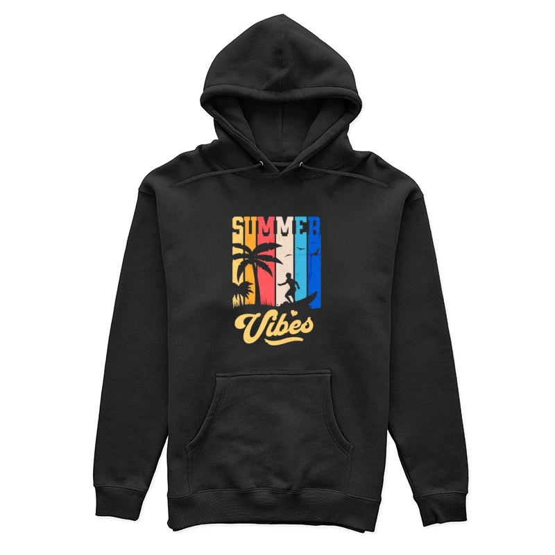 Sommer Vibes mit Palmen und Surfer Damen Pullover Hoodie